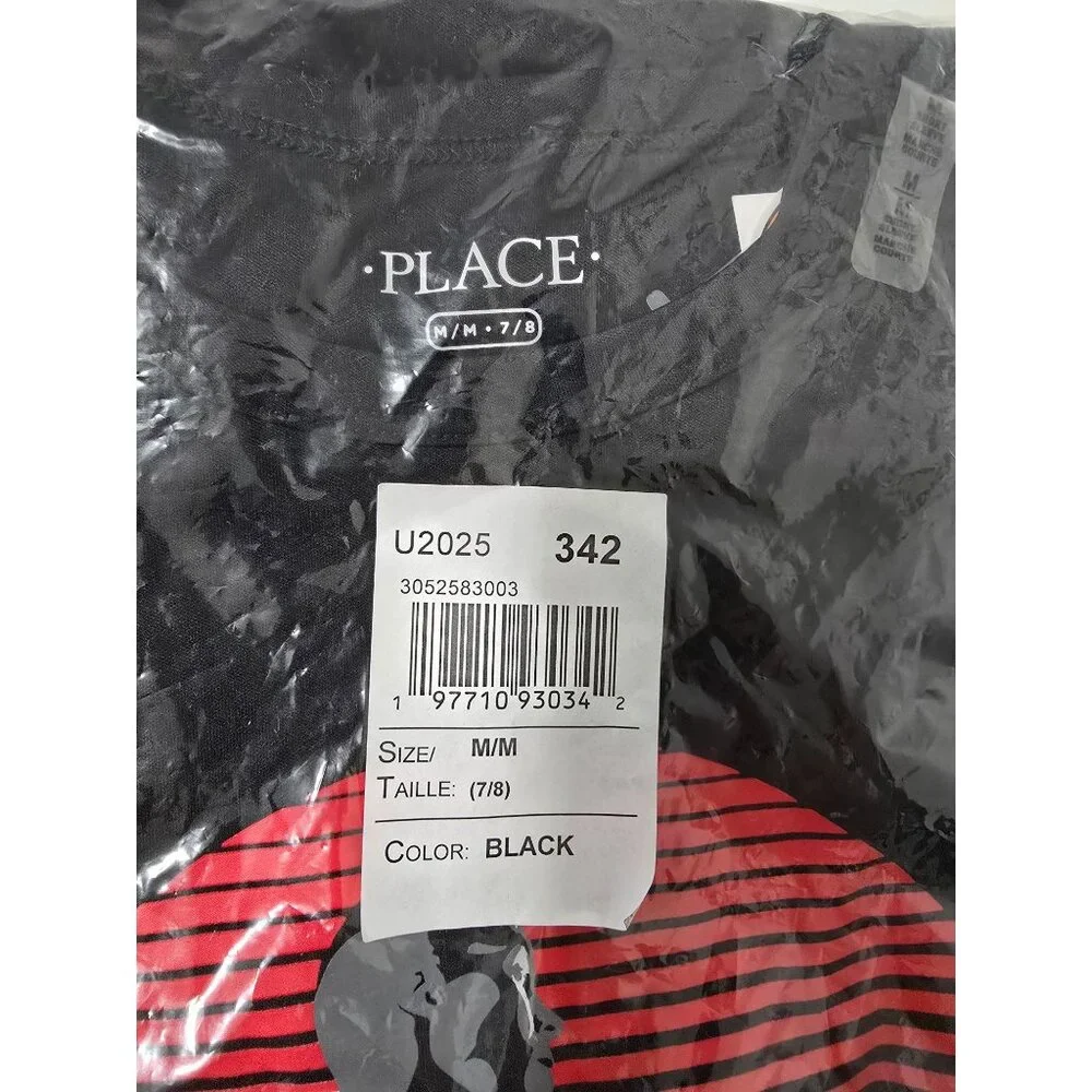 The Children's Place Boys Graphic‎ Performance Top In Black Size Medium 7-8